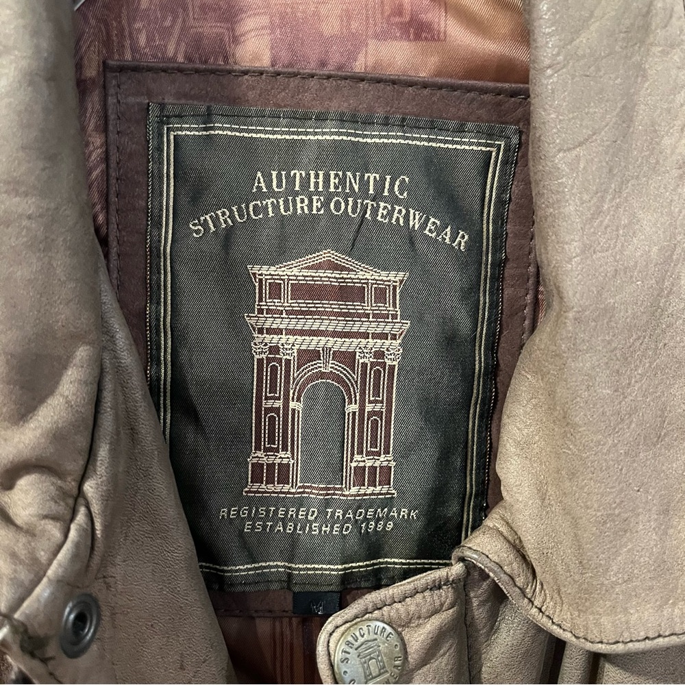 Vintage Structure leather Jacket - Picture 2 of 10